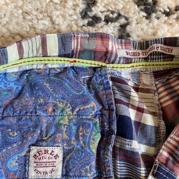 Men’s Berle Vintage patchwork shorts size 36 - Picture 2 of 4